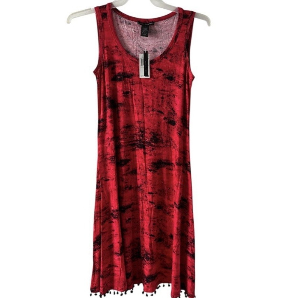 Grace Elements Women Red Black Print Sleeveless Maxi Dress NWT Size